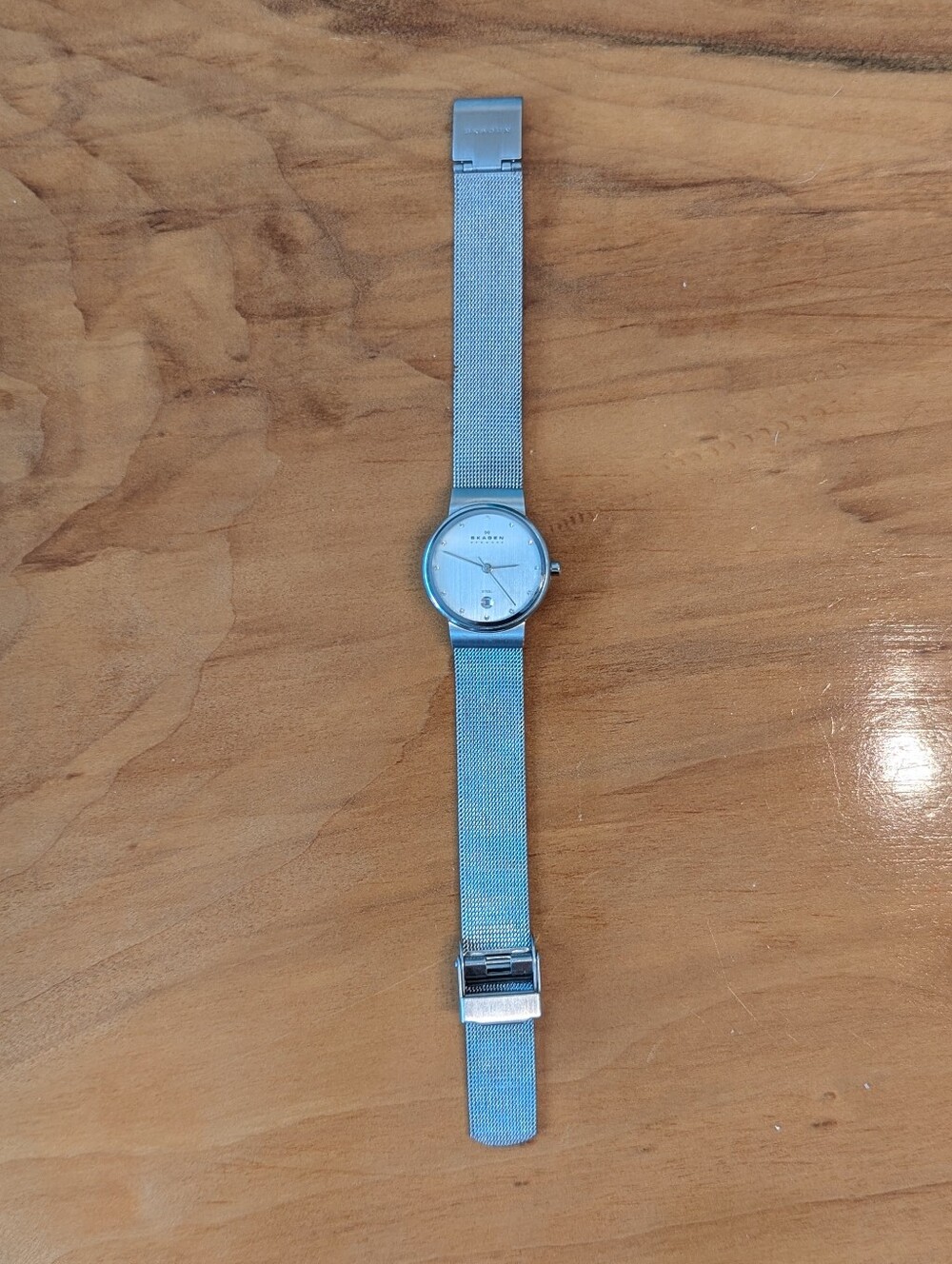 Skagen Silver Mesh Band Stainless Steel Wristwatch